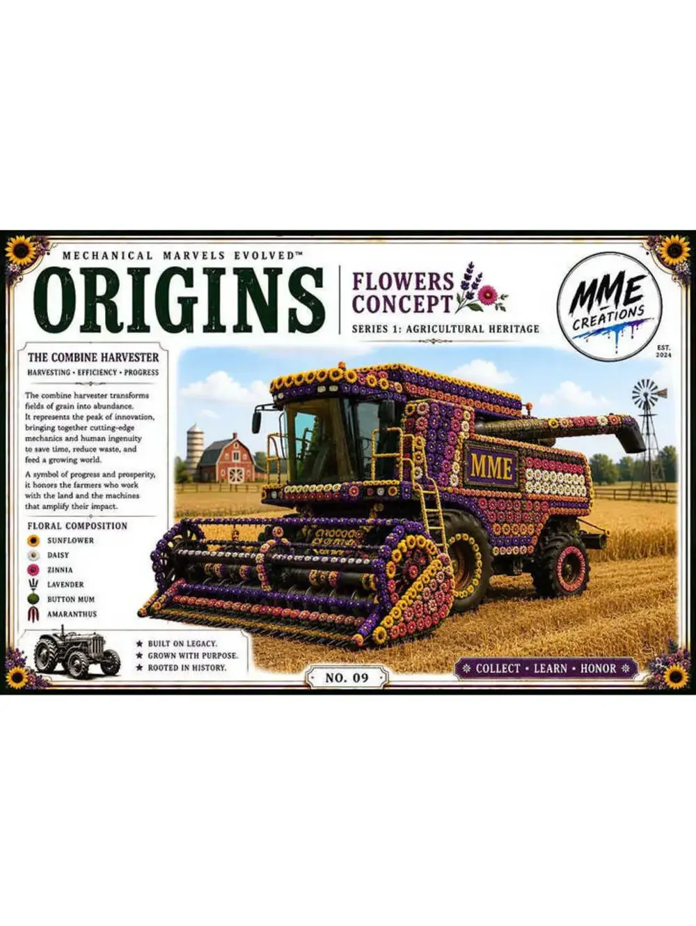 4651 Combine Harvester Farm Mode 8x10 Glossy Print